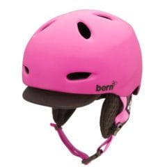 Bern Berkeley Womens Zipmold Helmet2013 Matte Magenta w/ Black Visor Knit M/L