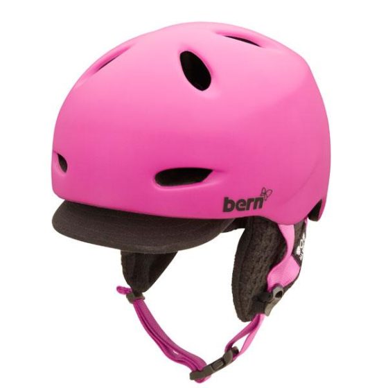 Bern Berkeley Womens Zipmold Helmet2013 Matte Magenta w/ Black Visor Knit M/L