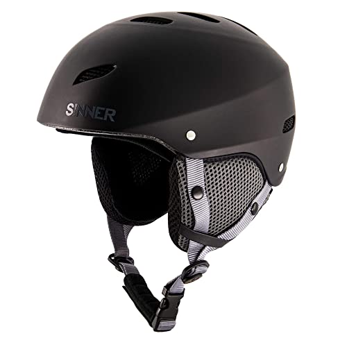 SINNER Bingham Ski Helet: Matt Black: XXS