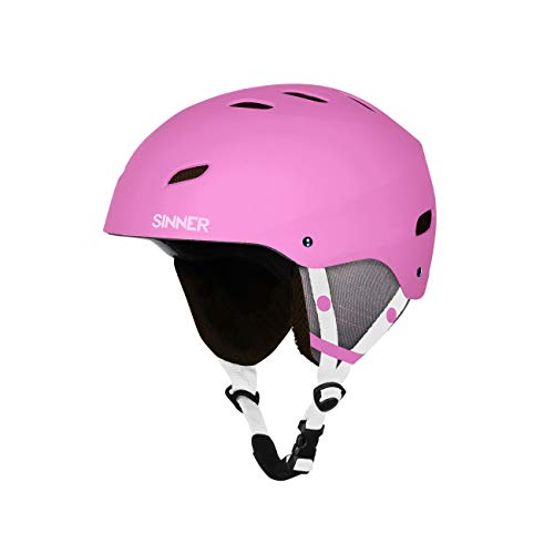 SINNER Bingham Youth Small Adult Ski Snowboard Helmet Matte Pink Small