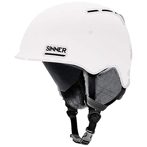 SINNER Fortune Youth Small Adult Ski Snowboard Helmet Matte White Small