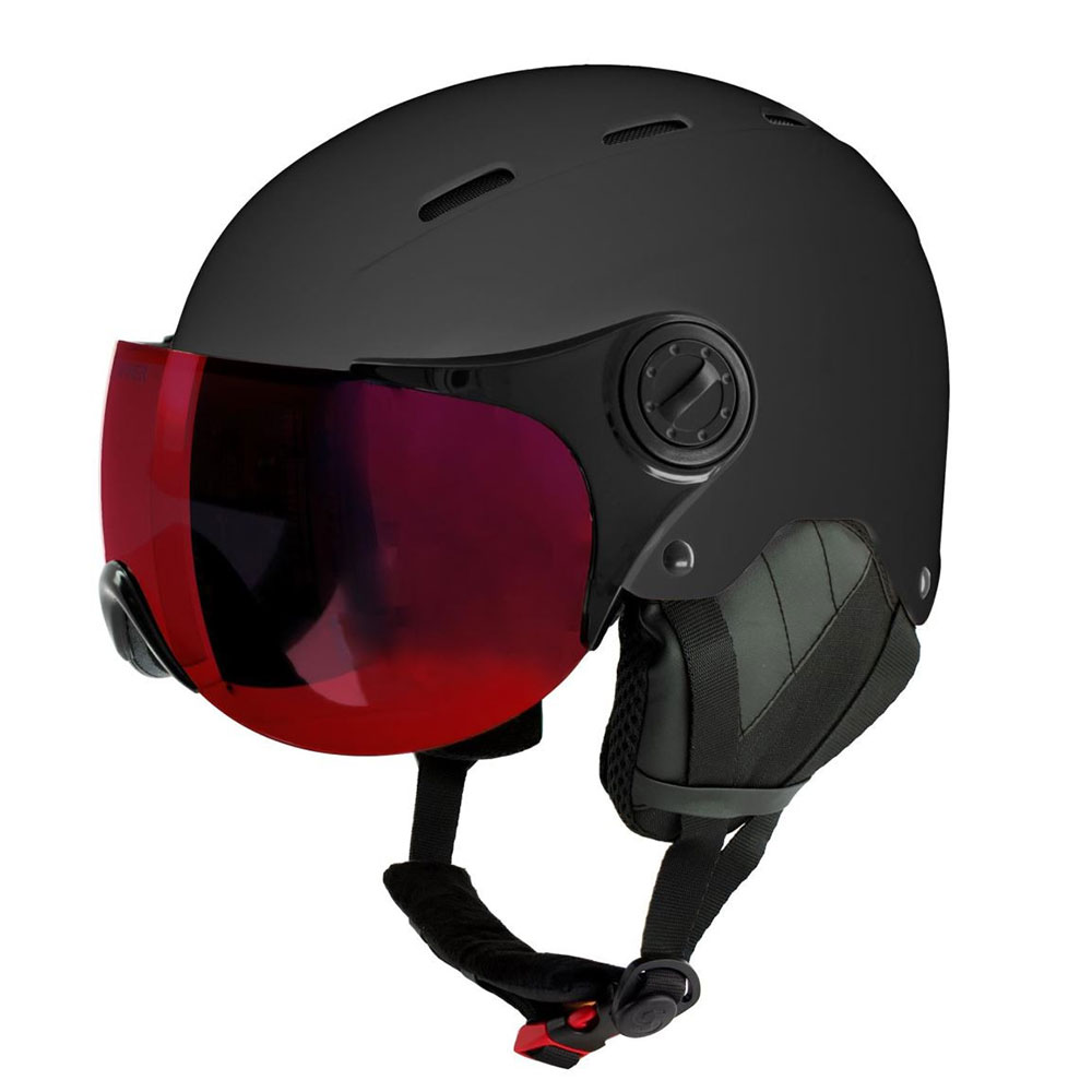 Sinner Typhoon Visor Ski Helmet (Matte Black)-S (52-54cm)