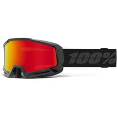 100% Okan Essentail Black / HIPER Vermillion Red ML Mirror Goggles - Essentail Black