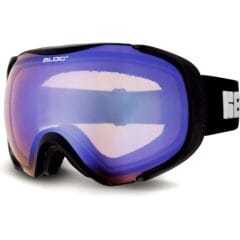 Bloc Mask OTG Matte Black / Brown Blue Mirror Goggles - Matte Black