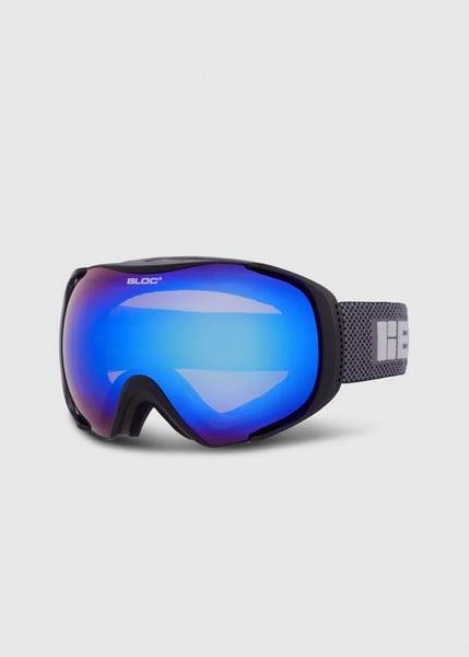 Bloc Mask Recycle Matte Black / Brown Blue Mirror - Matte Black