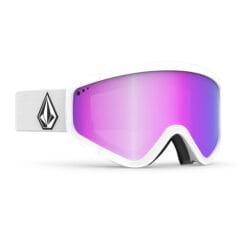 Volcom Attunga Matte White / Pink Chrome + Yellow Goggles - Matte White