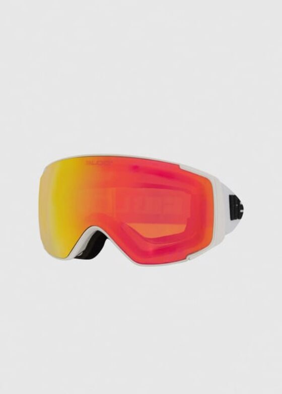 Bloc Small Fit Mercury Matte White / Orange Red Revo Goggles - Matte White