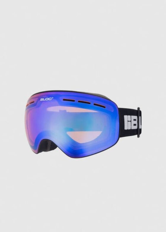 Bloc Small Fit Moon Matte Black / Orange Revo Blue Goggles - Matte Black