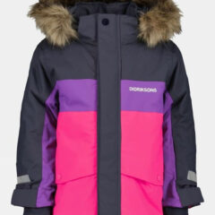 Didriksons Kids Bjärven Parka - Mid Pink 6-7 Years