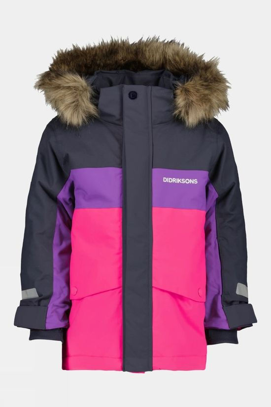 Didriksons Kids Bjärven Parka - Mid Pink 6-7 Years