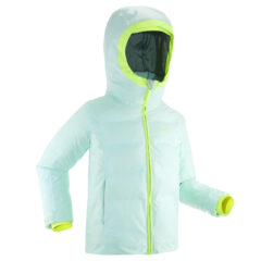 Kids' Extra Warm And Waterproof Padded Ski Jacket - 580 Warm Sea Green