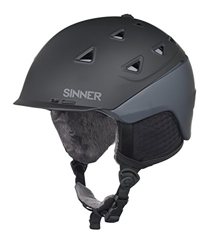 Sinner Stoneham Unisex Outdoor Skiing Helmet available in Black - X-Large